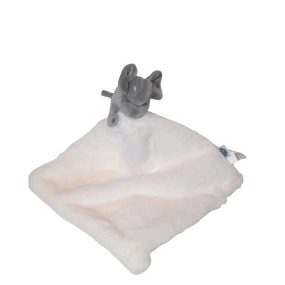 Mary Meyer Afrique Huggy Elephant Ivory Security Lovey Baby Blanket 12" X 12" - Picture 1 of 5